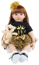 Real Life Toddler Reborn Dolls 24in Adorable Lifelike Girl Realistic Baby Doll