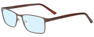 Enhance BIG&TALL EN4172 Mens Blue Light Block Designer Eyeglasses Matte Brown 59