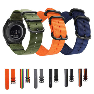 Nylon Sport Bands Wrist Strap for Samsung Galaxy Watch 3 45/46mm Active2 Gear S3