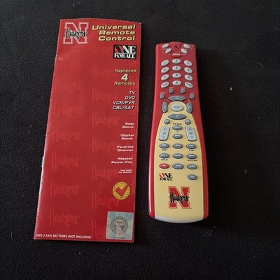 North American Nebraska Universal TV Remote Programmable, One For All, Huskers