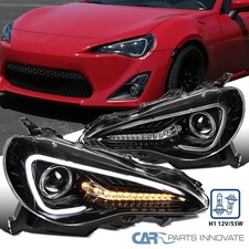 Fit 13-16 Scion FR-S Toyota Pearl Black Projector Headlights LED Signal Lamps