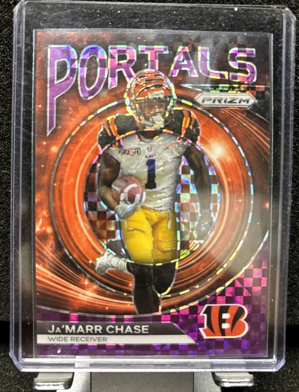 2023 Panini Prizm Portals JaMarr Chase Purple Power Prizm # /49