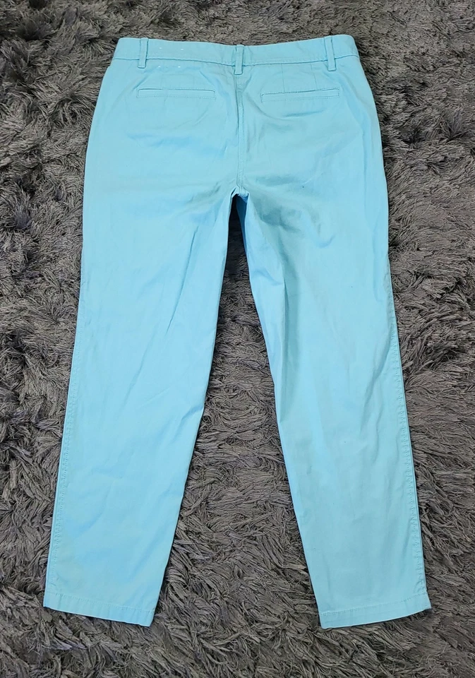 Talbots Pants Womens 6P Petite Light Blue Relaxed Chino Stretch Flat Trousers - Image 3 of 4