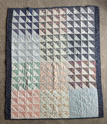 Vintage Patchwork Quilt Made In NY By Gunlock Quilters Club 61” X 51”