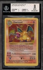 Pokemon Charizard Base Set Shadowless Holo Rare #4 BGS 8