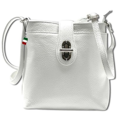 Florence Umhängetasche Damen Tasche Schultertasche Echtleder weiß OTF828W