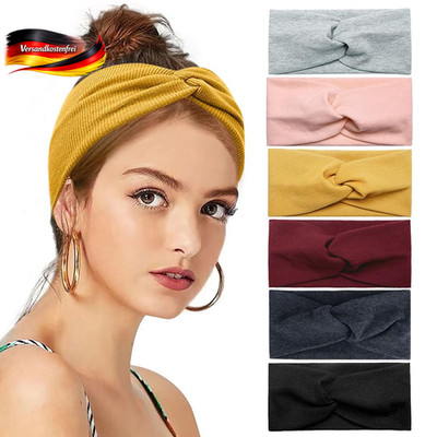 Haarbänder Damen Set 6 Stück elastisch rutschfest für Sport Yoga Fitness