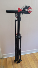 Portable Bicycle Stand with Clamp Head, Black/Red