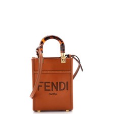 Fendi Sunshine Shopper Tote Leather Mini