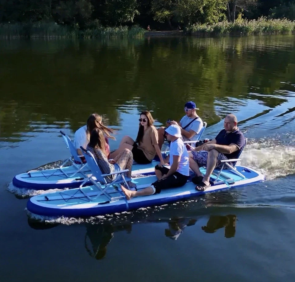 Katamaran 4 Pers | Motorboot mobil | aufblasbares Boot 50 kg - Bild 3 von 4