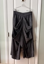 Grey DRESS TO KILL Wide Leg Draped  Pants Siz...