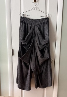 Grey DRESS TO KILL Wide Leg Draped  Pants Size 1 Medium
