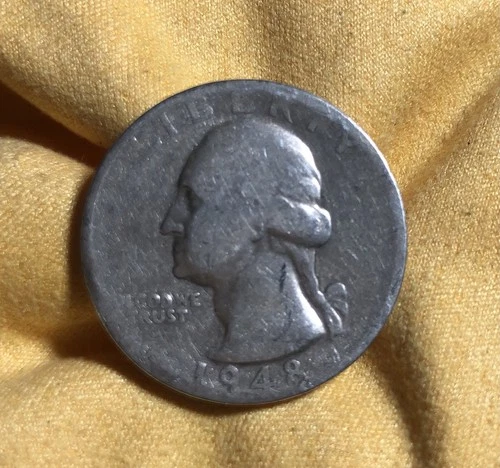 Silver Quarter 1948P- Philadelphia(no mint mark) Washington Face-90% Fine Silver