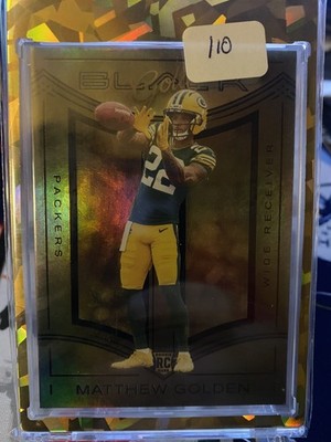 2025 Panini Black Football Matthew Golden Black Gold SSP Case Hit RC Packers