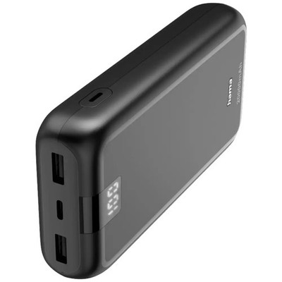 Hama Powerbank 20000 mAh Fast Charge LiPo Anthrazit Statusanzeige