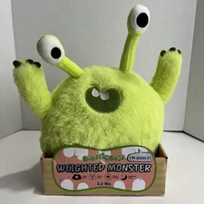 Beastie Buds Weighted Monster Plush Giggles Green NEW
