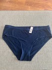 NWT Victoria's Secret Logo Waistband Cotton Hiphugger Panty Size Medium Navy — photo 4