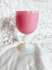 Antique Pink Steuben Rosaline & Alabaster Art Glass Goblet Carder Era 1903-1933