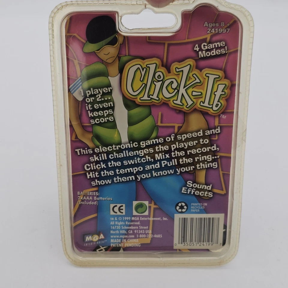 Juego Electrónico Portátil Click It 1999 MGA Entertainment De Colección SELLADO - LEER Foto 3 de 3
