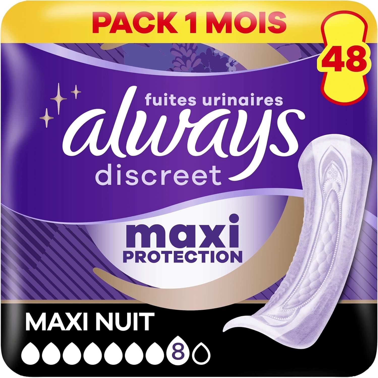 Serviettes pour incontinence ou fuites urinaires Always Discreet Extra Secure x20