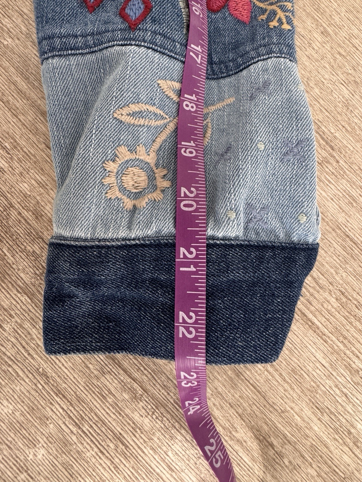 Johnny Was Workshop Embroidered Patchwork Denim J… - image 16