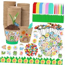 Aweyka 60 Pack Garden Paper Pot Craft Kit Flower Plant Spring Summer Craft
