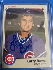 Larry Bowa 1983 Fleer Autograph Baseball Card Chicago Cubs