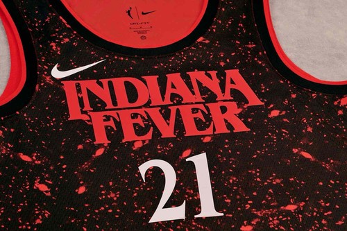 Authentic Adult Indiana Fever Caitlin Clark Stranger Things Swingman Jersey (XS)