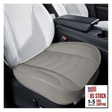 Luxury Faux Leather Car Seat Cover - Anti-Slip Waterproof Drive Seat Gray