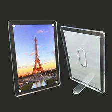 Magnetic Acrylic Picture Frames 2 Pack: Stylish, high-definition& Versatile