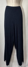 NWOT VTG Diane Von Furstenberg Navy Silk Assets 100 Silk Pants Knit Sz Medium