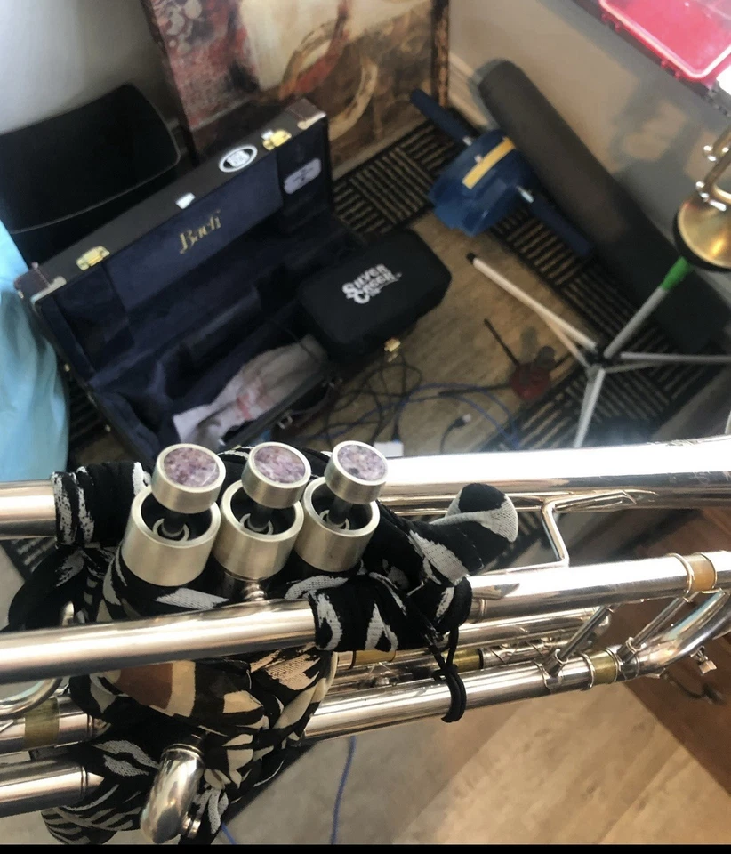 KGU латунь 998 матовое серебро тяжелый комплект отделки для Bach Stradavarius 180s37 - Изображение 2 из 4