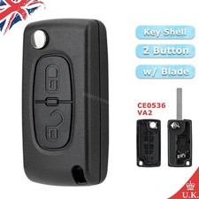 Key Fob Case Shell For Peugeot 107 207 307 308 407 408 Partner Van CE0536 VA2