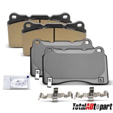 4x Ceramic Brake Pads with Hardware for Chevrolet Corvette Cadillac CT6 Front