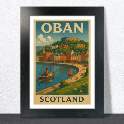 Oban, Schottland Reiseposter. Wandbilddruck