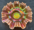 AWESOME VINTAGE CARNIVAL DUGAN SINGLE FLOWER EXAGGERATED THREE IN ONE EDGE BOWL