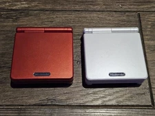 Nintendo Game Boy Advance SP - Flame Red - Pearl White, Working Condition 