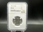 1951 D 25C Washington Quarter - NGC MS66
