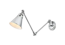 Living District Ledger 1 Light Wall Sconce/Swing Arm, Chrome - LD7323W6CH *NEW*