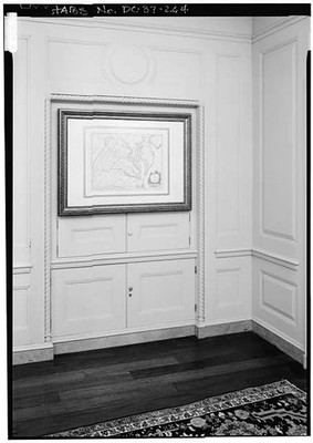Photo:Washington DC White House Map Room 1940s Cabinet Detail Interior