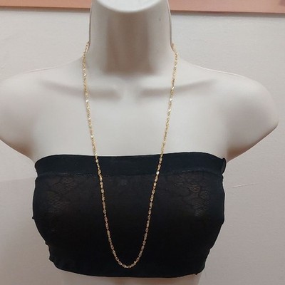 Premier Designs Fancy Links Shiny Gold Tone Long Chain Necklace