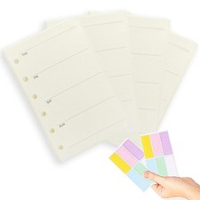 A7 Planner Refills, 4 Packs per Set, Weekly Plan Paper, A7 6 Ring Binder Inse...