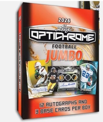 2026 Leaf Optichrome Football Factory Sealed Hobby Jumbo Box