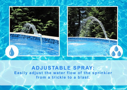Water Fountain Above Ground Pools Adjustable Spray Sprinkler Waterfall Pool Fun - 第 3/9 張圖片
