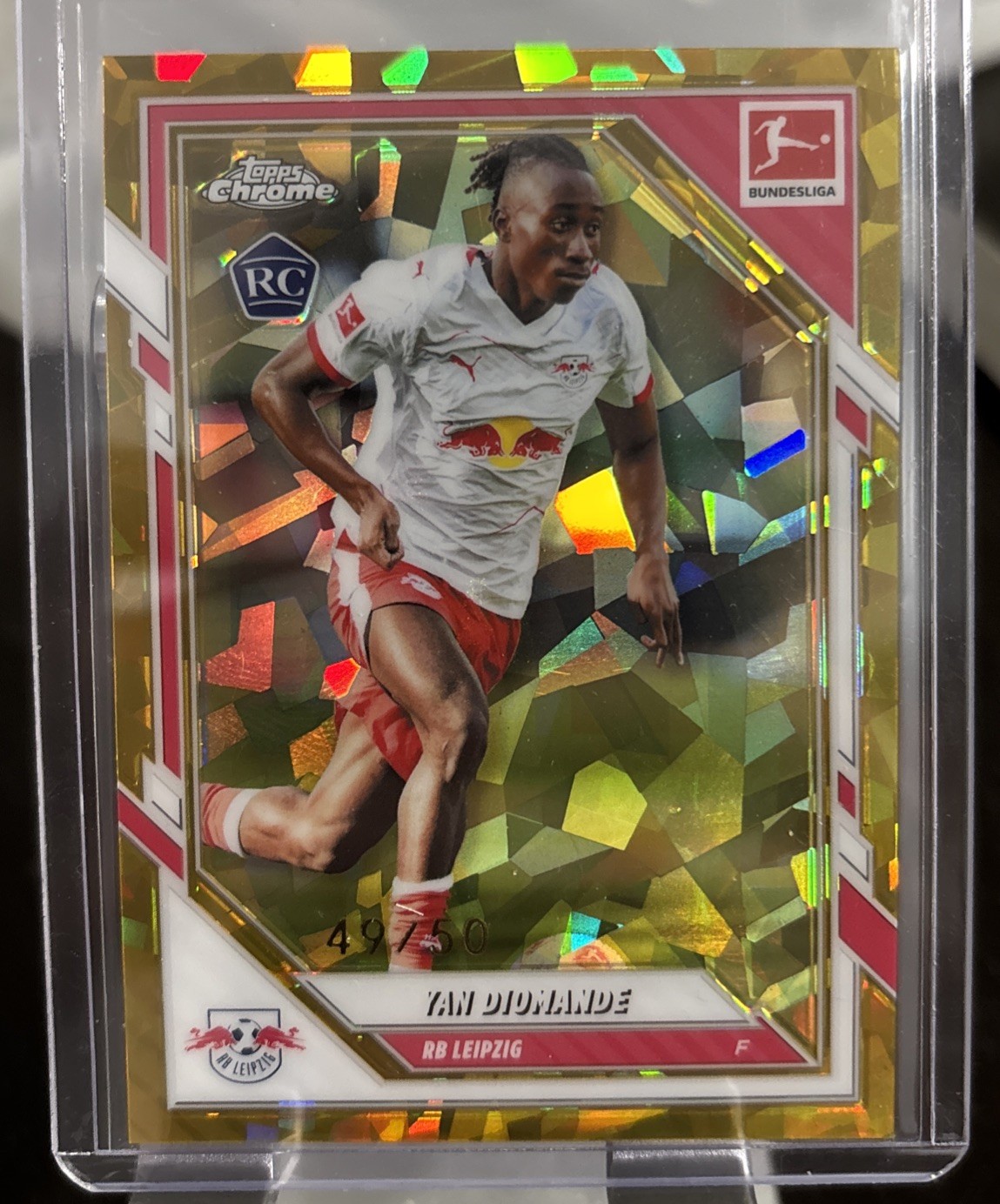 2025-26 Topps Chrome Bundesliga Sapphire Edition Yan Diomande RC GOLD #/50