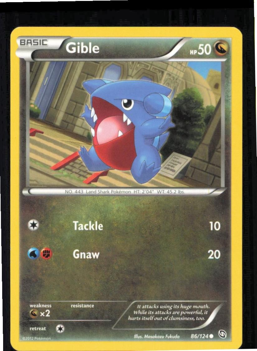 Gible 86/124 Common Dragons Exalted Pokemon Lightly Played