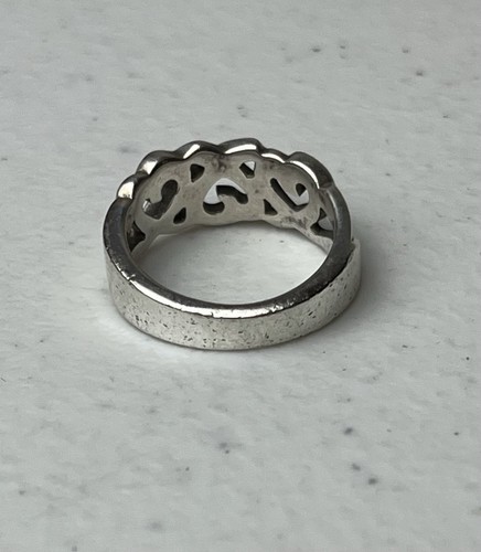 TIFFANY & Co Ring Paloma Picasso Triple Loving Heart Size 6 Silver - Authentic - Picture 5 of 5