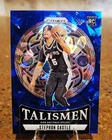 2024-25 Panini Prizm Talismen Stephon Castle #14 (RC) Blue 117/125 Spurs Rookie