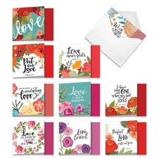10 Valentine's Day Card Pack w/Envelopes - Perfect Love NobleWorks