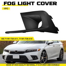 For 2022 23 2024 Honda Civic Front Bumper Fog Light Cover Bezel Driver Black EOU